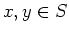 $x,y
\in S$