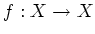 $f:X\to X$