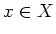 $x\in X$