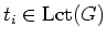 $t_i \in \textrm{Lct}(G)$
