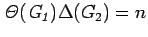 $ \mathit{\Theta(G_1)} \Delta(G_2) = n$