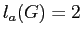 $ l_a(G)=2$
