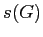 $ s(G)$