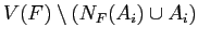 $ V(F)\setminus (N_F(A_i)\cup A_i)$