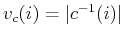 $v_c(i)=\vert c^{-1}(i)\vert$