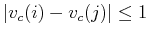 $\vert v_c(i)-v_c(j)\vert \leq
1$