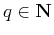 $q \in {\bf N}$